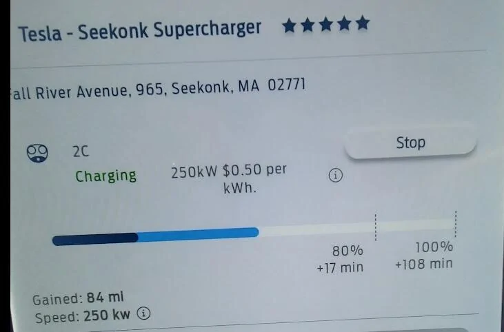 Ford F-150 Lightning What does this line indicate at Tesla charger 1747502429010-ku