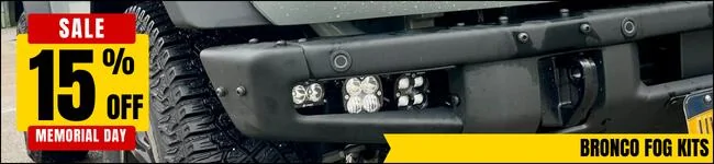 Ford F-150 Lightning MEMORIAL DAY SALES | Save on LED Lights, Air Compressors & More md25header-bronco-fog-kits