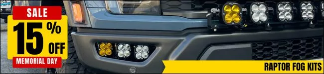 Ford F-150 Lightning MEMORIAL DAY SALES | Save on LED Lights, Air Compressors & More md25header-raptor-fog-kits