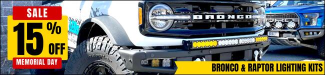 Ford F-150 Lightning MEMORIAL DAY SALES | Save on LED Lights, Air Compressors & More md25header-bronco-raptor-lightin