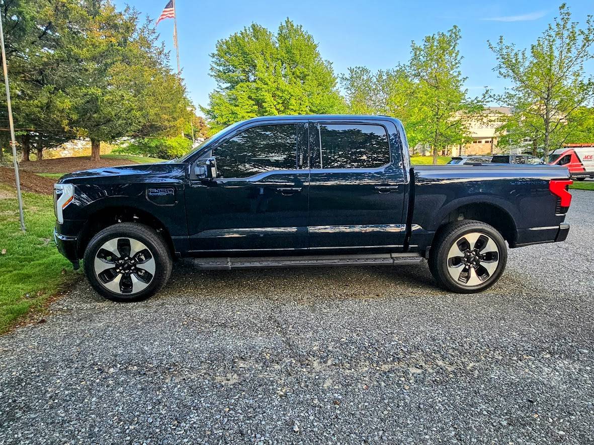 Ford F-150 Lightning Has anyone put all terrain tires on stock Lightning Platinum Wheels? pl1