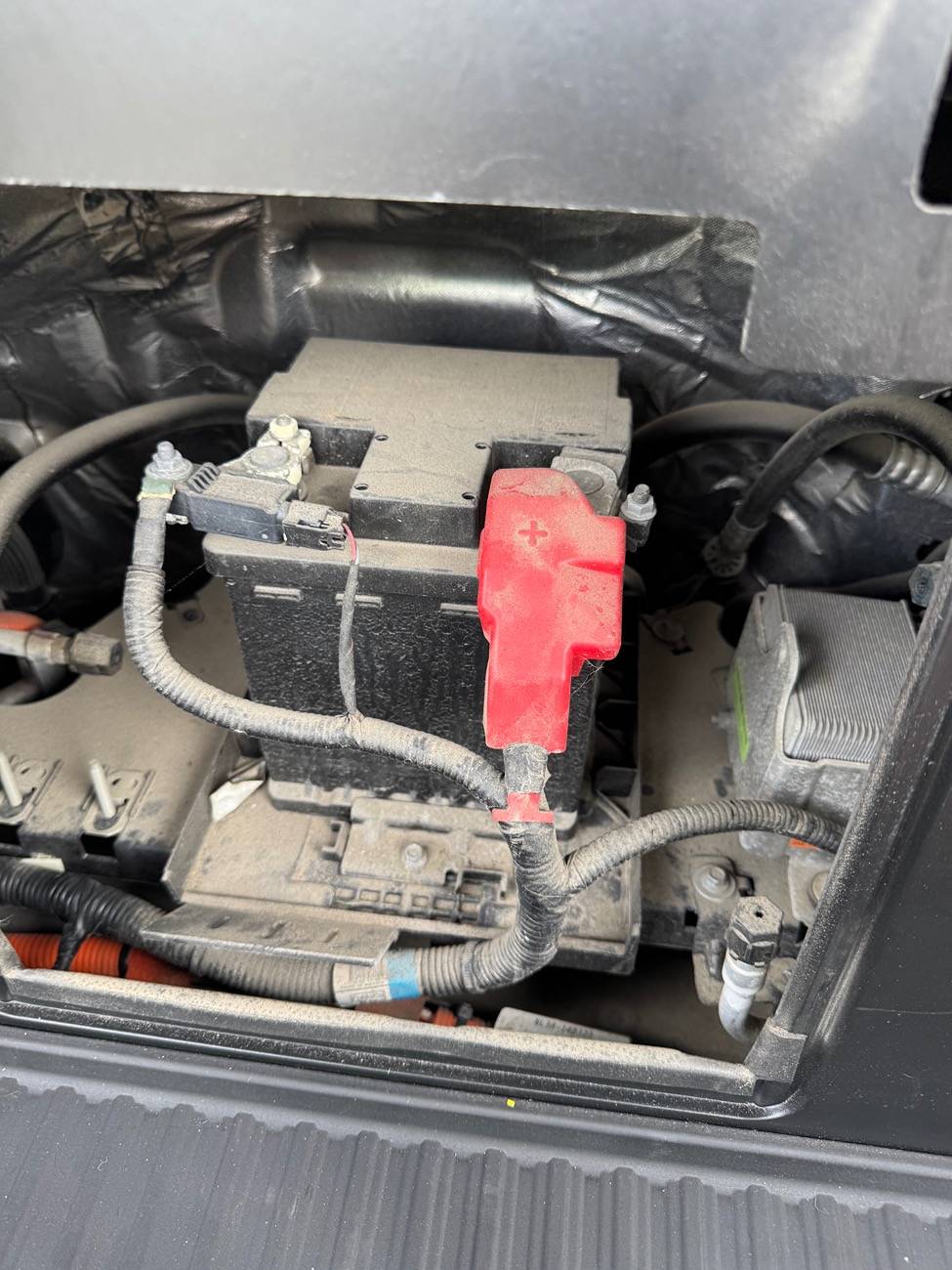 Ford F-150 Lightning How dirty should the 12v battery area get? IMG_5668