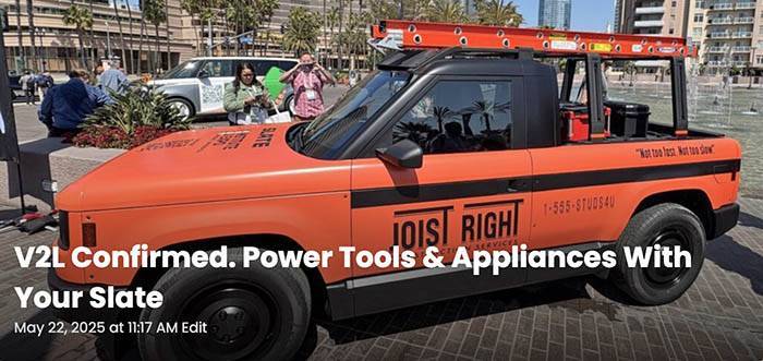 Ford F-150 Lightning SLATE Truck Debuts as a Pickup convertible-to SUV. Priced Under $20K With Incentive v2l-slate-truck-