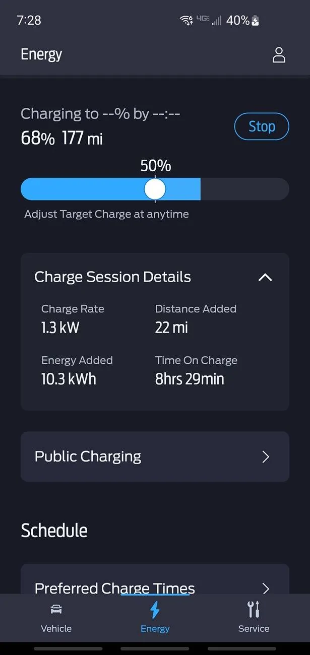 Ford F-150 Lightning Initial range after charge well below advertised range- 2025 Flash Screenshot_20250525-192820_FordPass