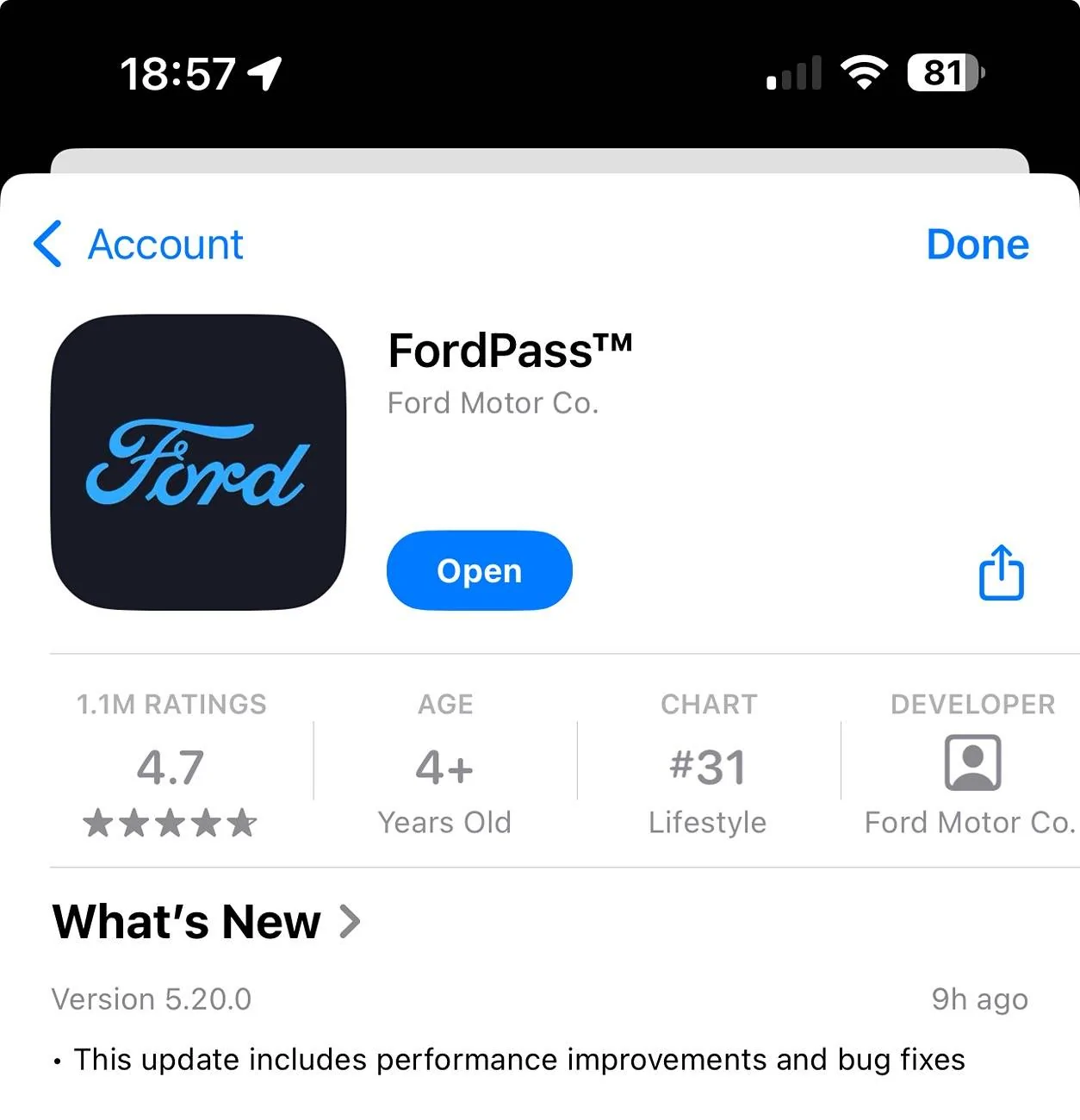 Ford F-150 Lightning FordPass 5.20.0 iOS & Android IMG_3293
