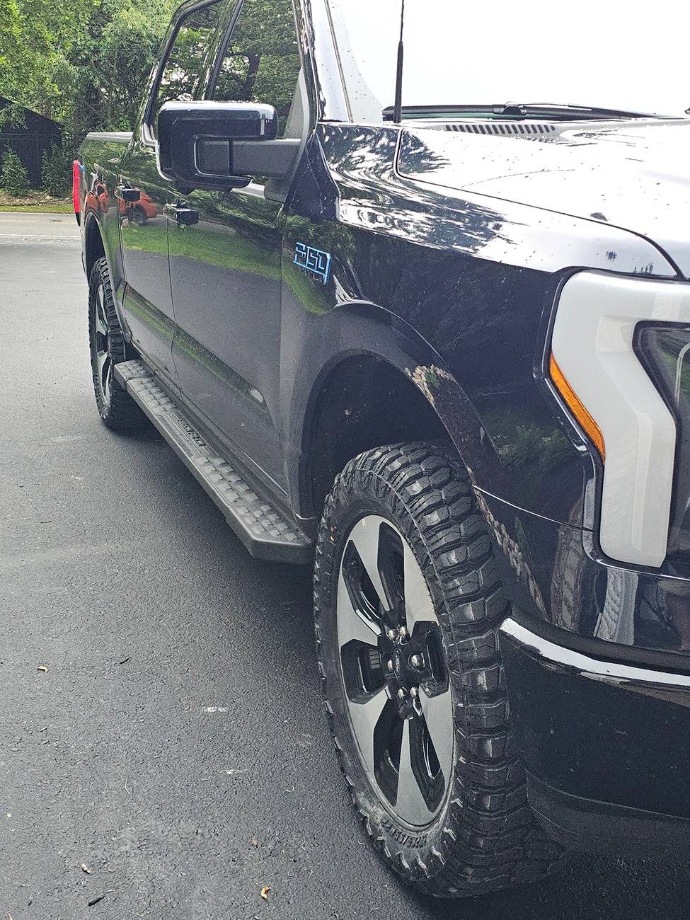 Ford F-150 Lightning Has anyone put all terrain tires on stock Lightning Platinum Wheels? 20250531_154852
