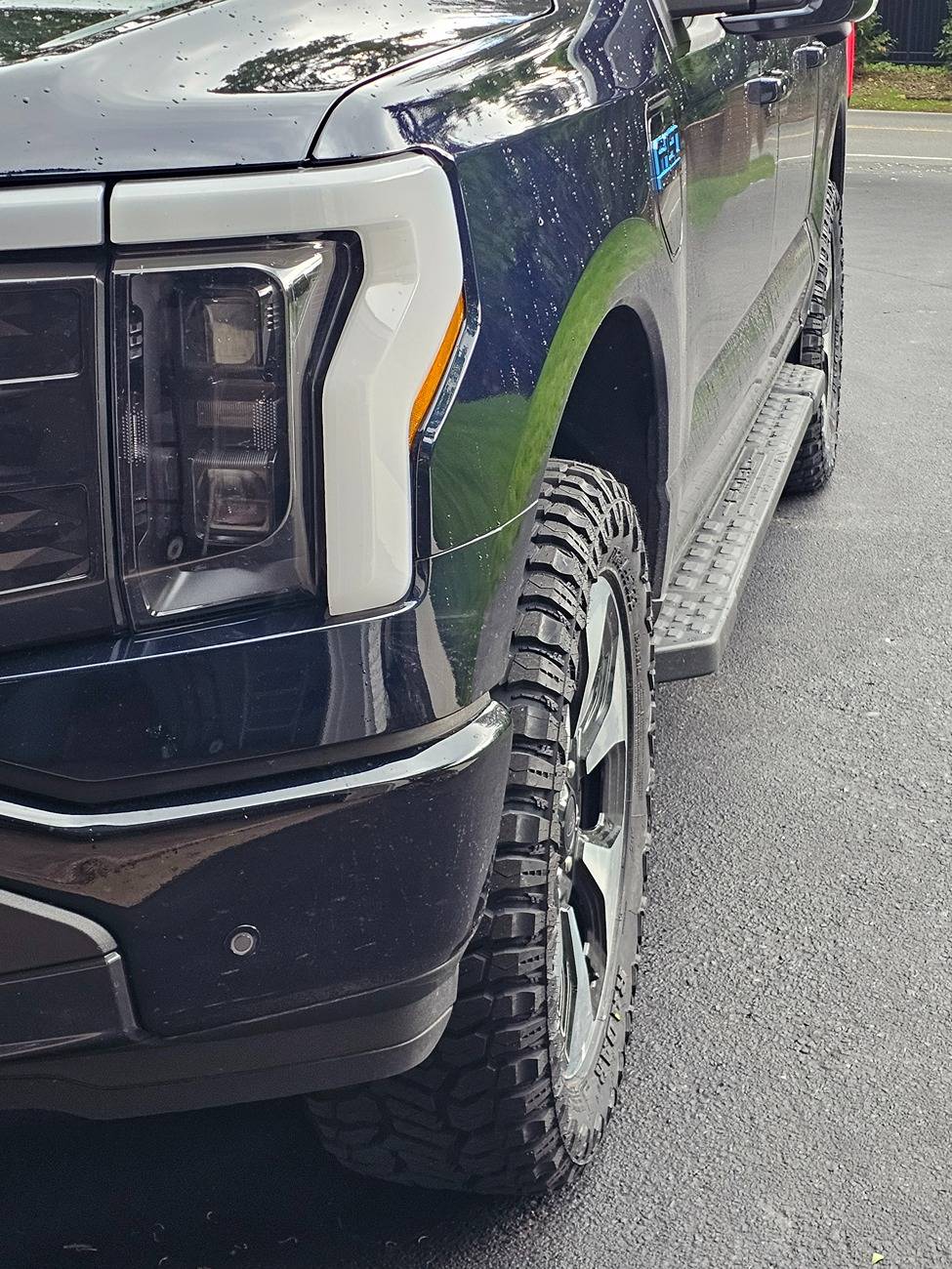 Ford F-150 Lightning Has anyone put all terrain tires on stock Lightning Platinum Wheels? 20250531_154835