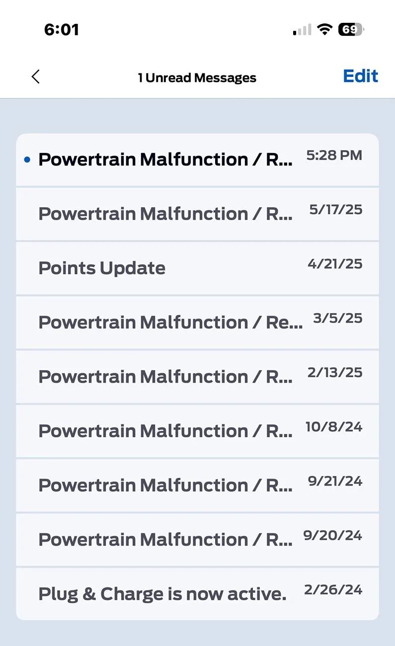 Ford F-150 Lightning Powertrain Malfunction/Reduced Power, and will not charge 1748894372051-hm