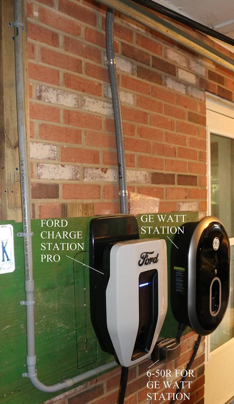 Ford F-150 Lightning Charging Speeds at Home IMG_5860--FCSP and GE Watt Station.JPG