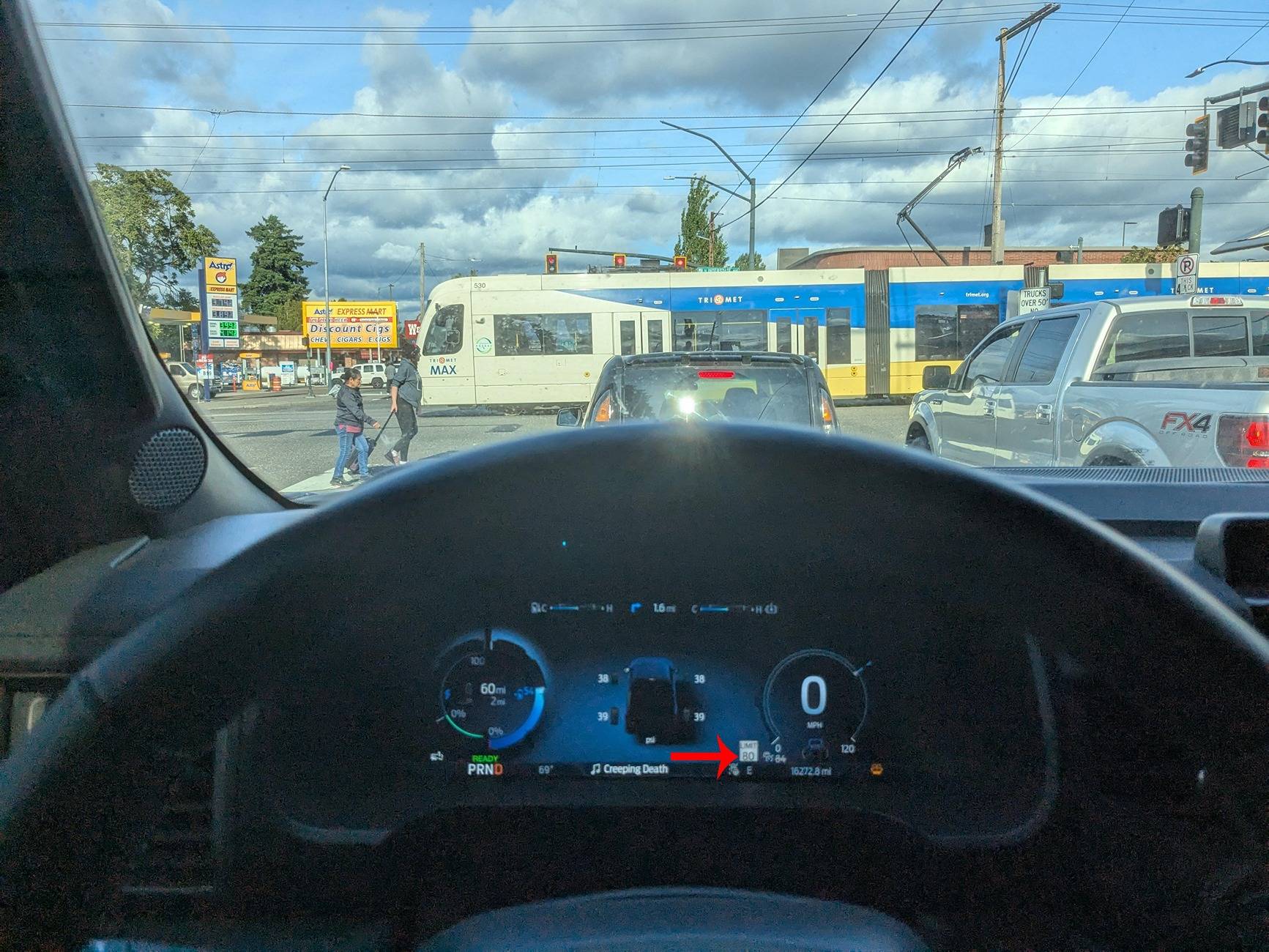 Ford F-150 Lightning Uhhh, seems a bit fast for the neighborhood... (80 in a 35???) PXL_20250605_004356014