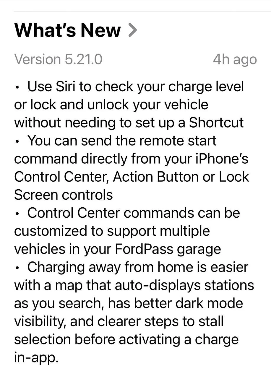 Ford F-150 Lightning FordPass 5.21.0 iOS & Android IMG_3104
