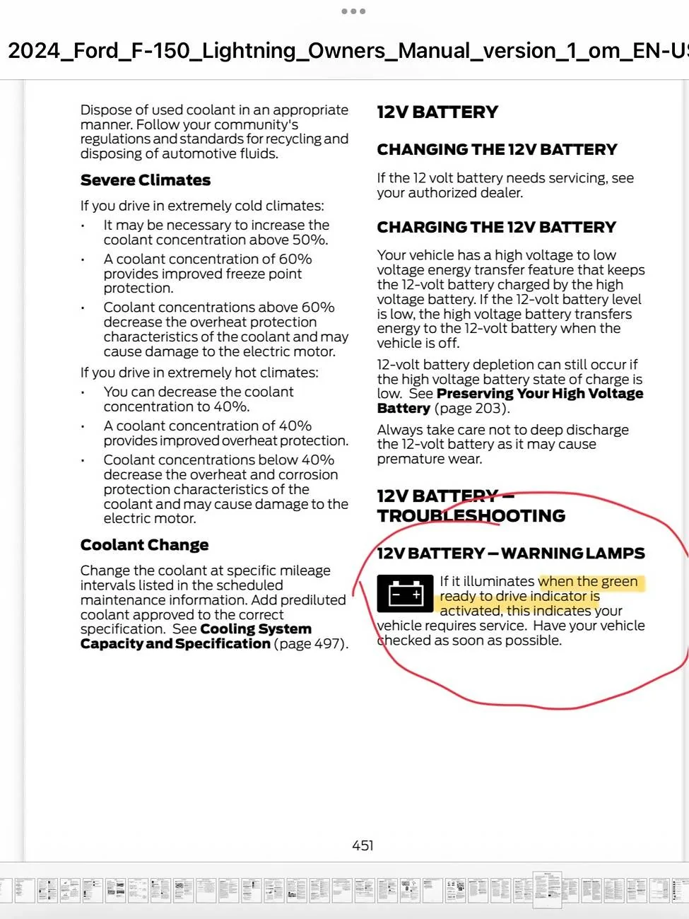 Ford F-150 Lightning 12 volt battery indication - issue? IMG_0406