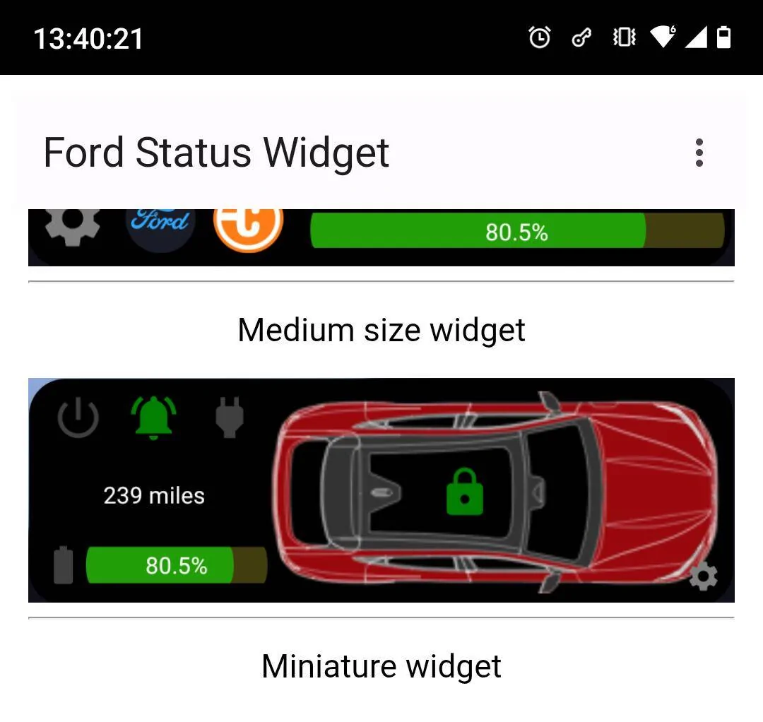 Ford F-150 Lightning Fordpass Android widget - Can't Ford do better than this? Screenshot_20250613-134022_Ford Status Widget_1