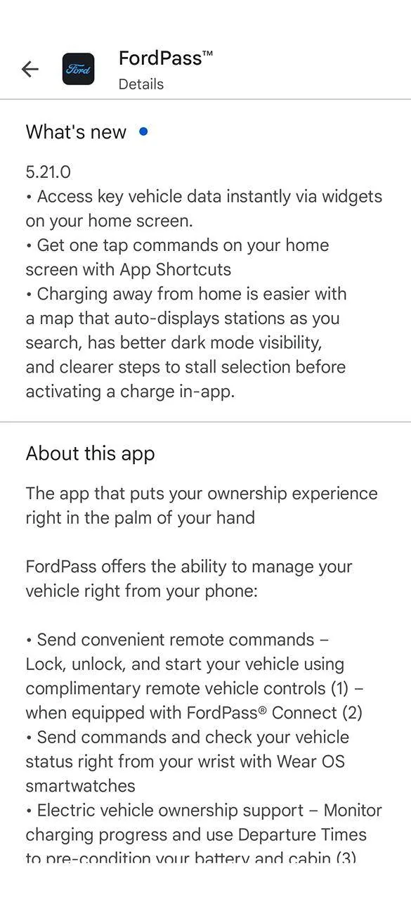 Ford F-150 Lightning FordPass 5.21.0 iOS & Android Screenshot_20250613-194745