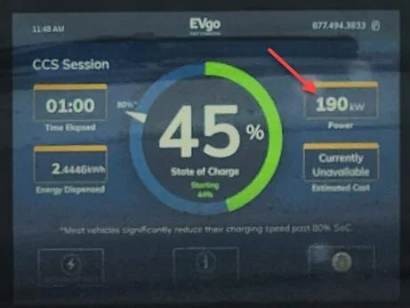 Ford F-150 Lightning Hit 183kW today at 57% SOC - SR 2023 1750101022283-gr