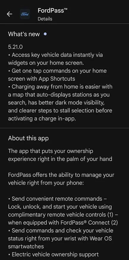Ford F-150 Lightning FordPass 5.21.0 iOS & Android 1750173549956-5r