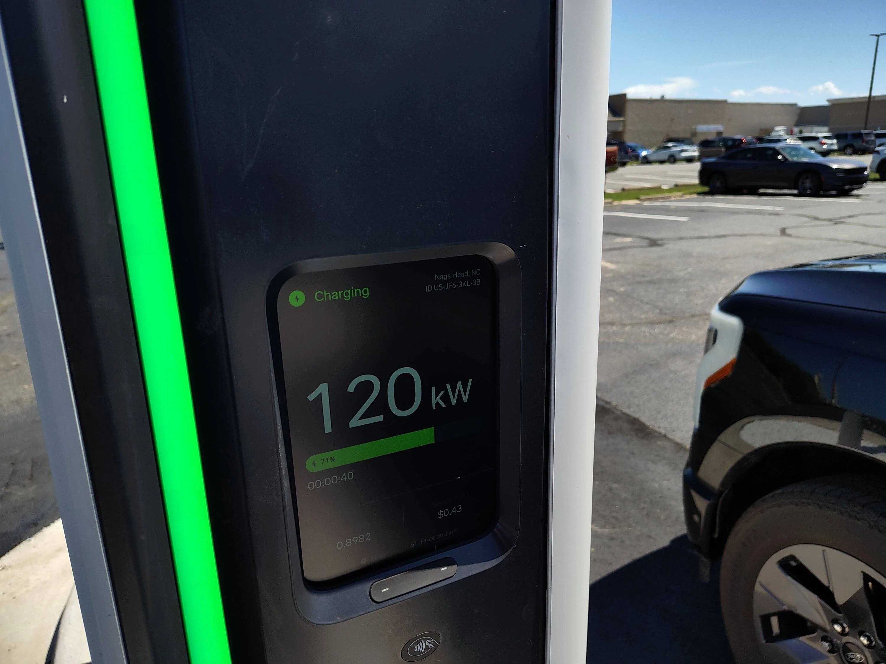 Ford F-150 Lightning First one to charge at the NEW Rivian Charger station at the NC Outer Banks Mall! 1000012311