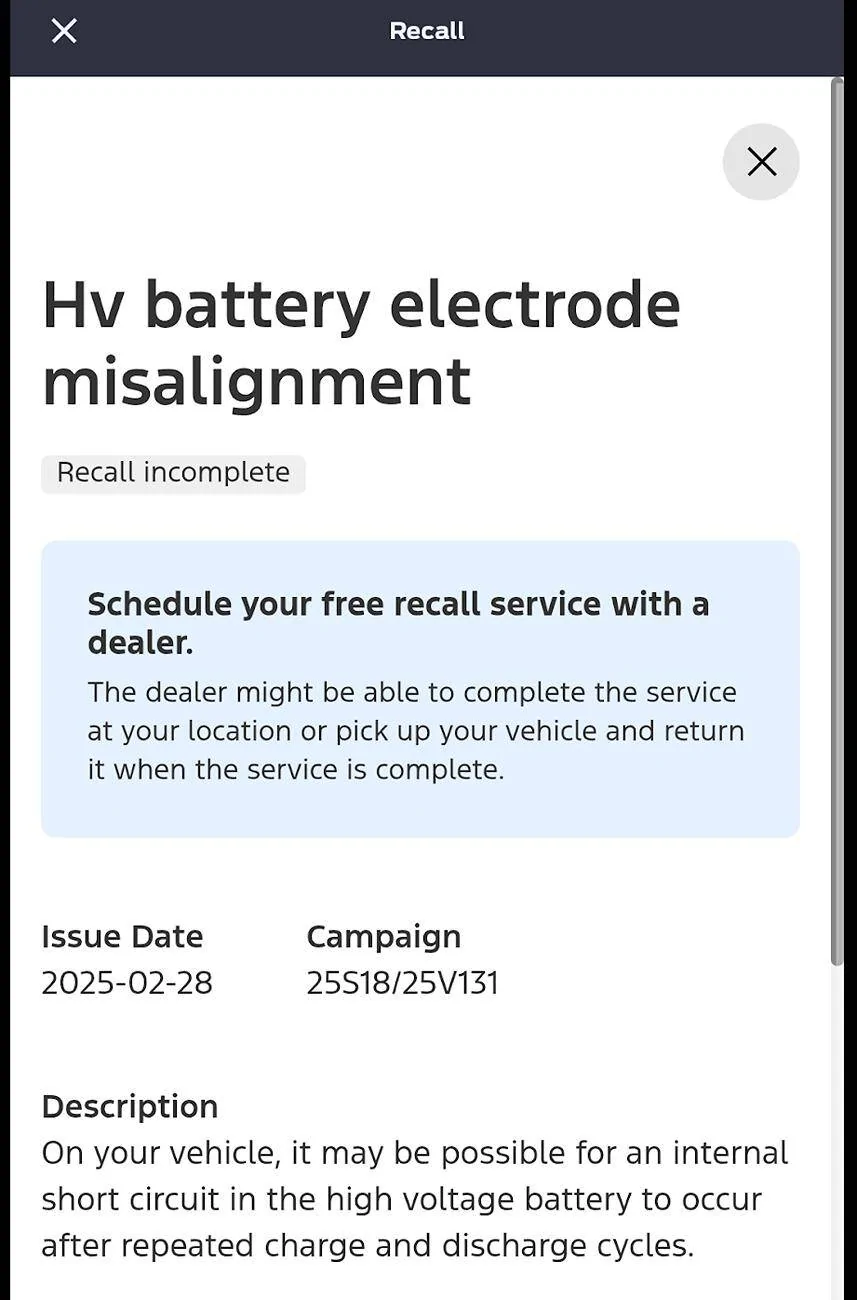 Ford F-150 Lightning Safety Program: 25S18 aka 25V131: HV Battery Electrode Misalignment Discussion 1750401026959-3n