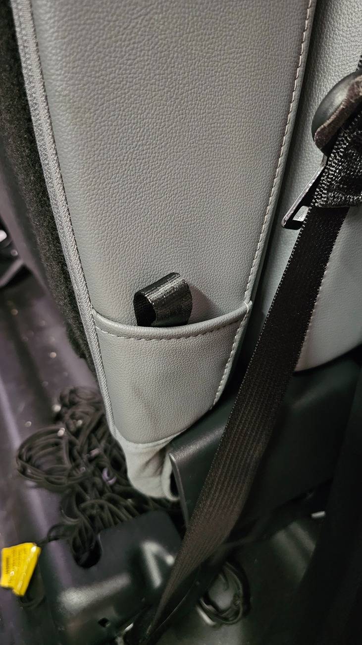 Ford F-150 Lightning Locking the rear seat in the down position 20250621_095238