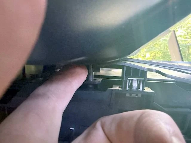 Ford F-150 Lightning Stick to Rotary Shift Knob Conversion w/ 3D Printed Rotary Shifter Holder Left_side_alignment_ta