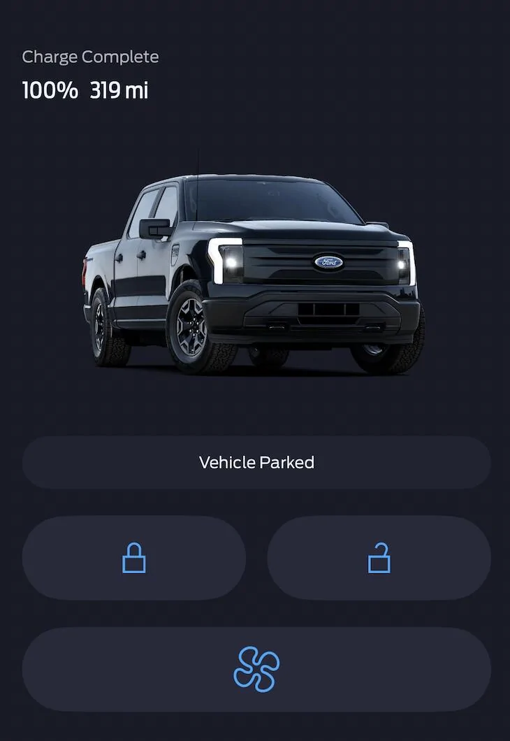 Ford F-150 Lightning I charged to 100% and my Lightning said 379 miles! sr