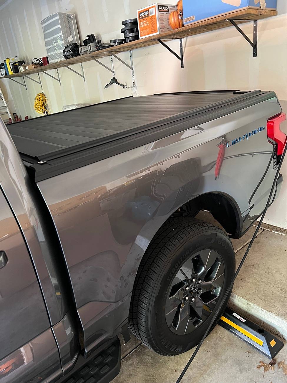 Ford F-150 Lightning Ford retrax retractable tonneau cover installed IMG_4963