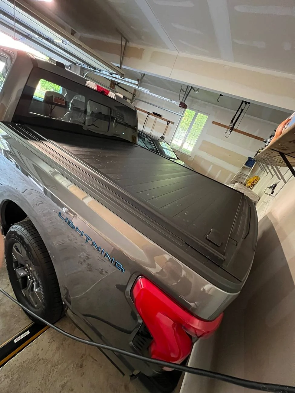 Ford F-150 Lightning Ford retrax retractable tonneau cover installed IMG_4964