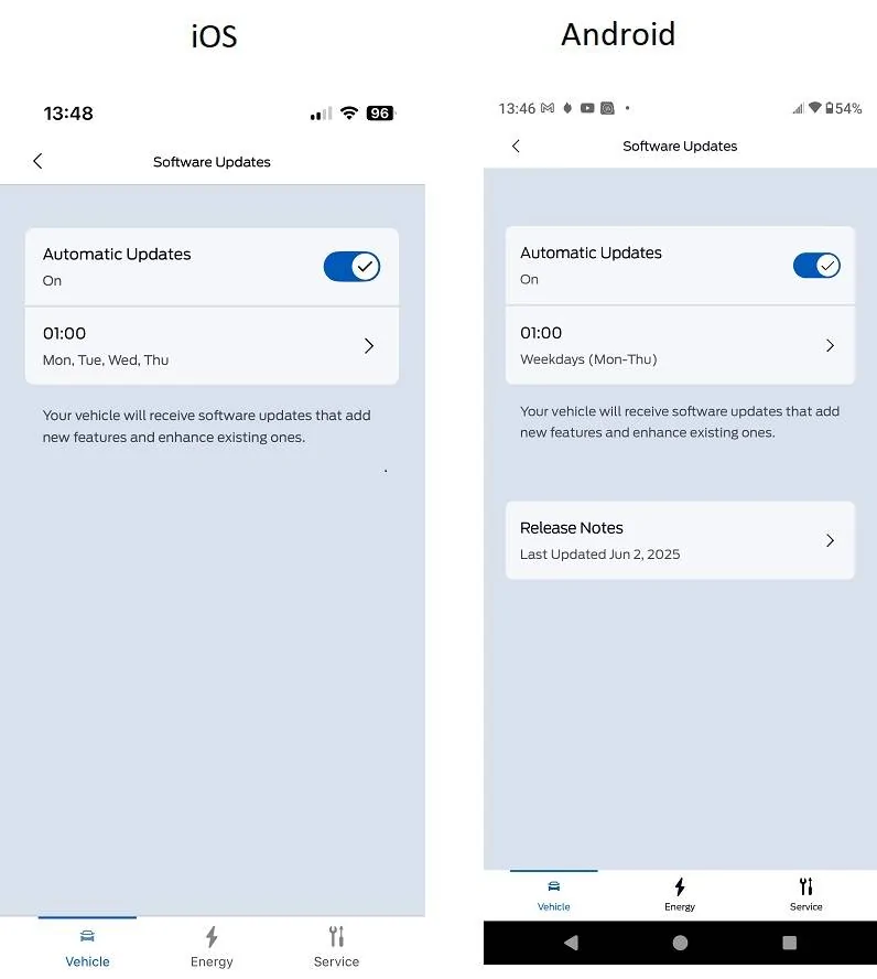 Ford F-150 Lightning Fordpass no longer shows vehicle software updates Settings