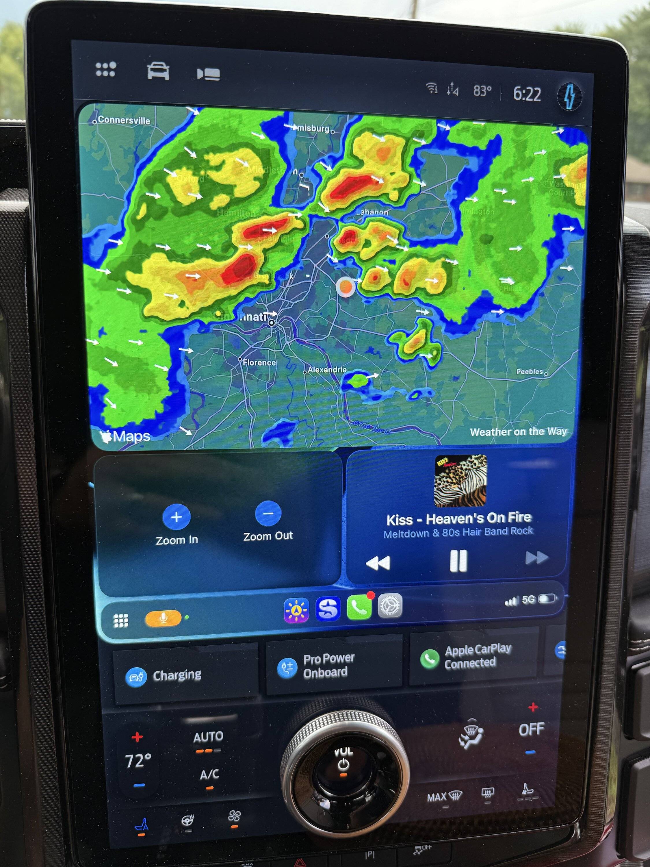 Ford F-150 Lightning CarPlay Weather Radar IMG_7956