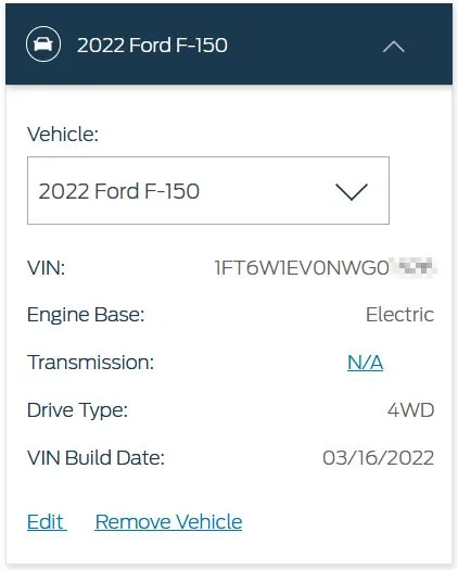 Ford F-150 Lightning Determining the production date of a Lightning (Spin off) build dat