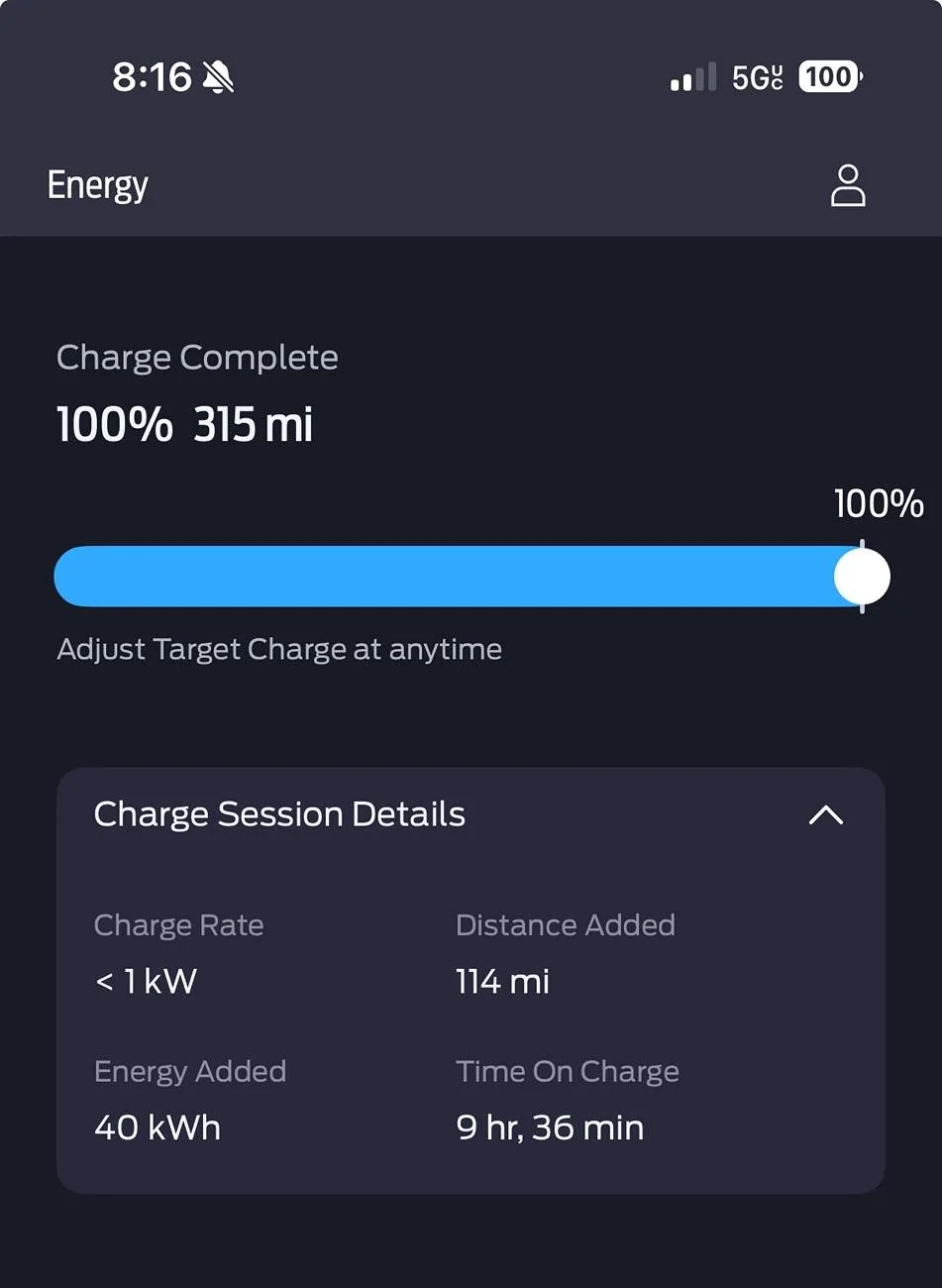 Ford F-150 Lightning Not to bad for a full charge on a flash 123KWH battery 😊 IMG_3433