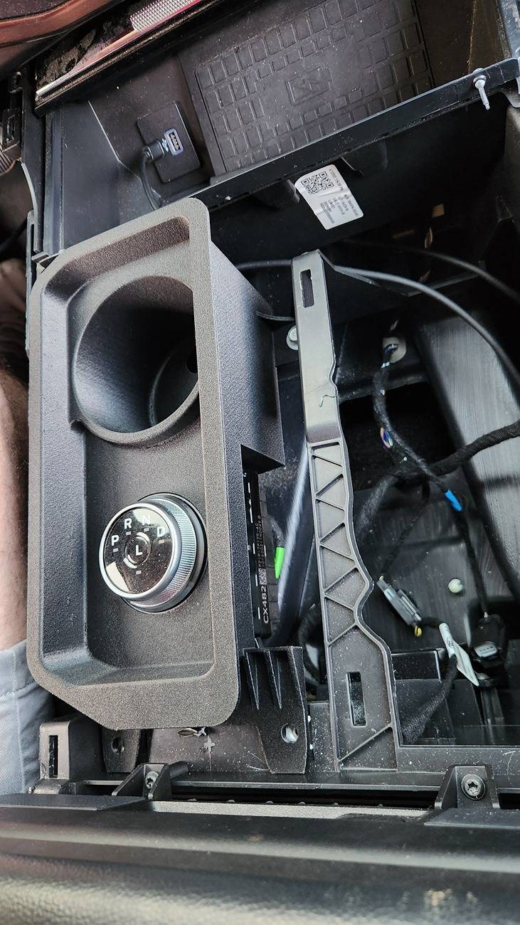 Ford F-150 Lightning Stick to Rotary Shift Knob Conversion w/ 3D Printed Rotary Shifter Holder 20250630_202235