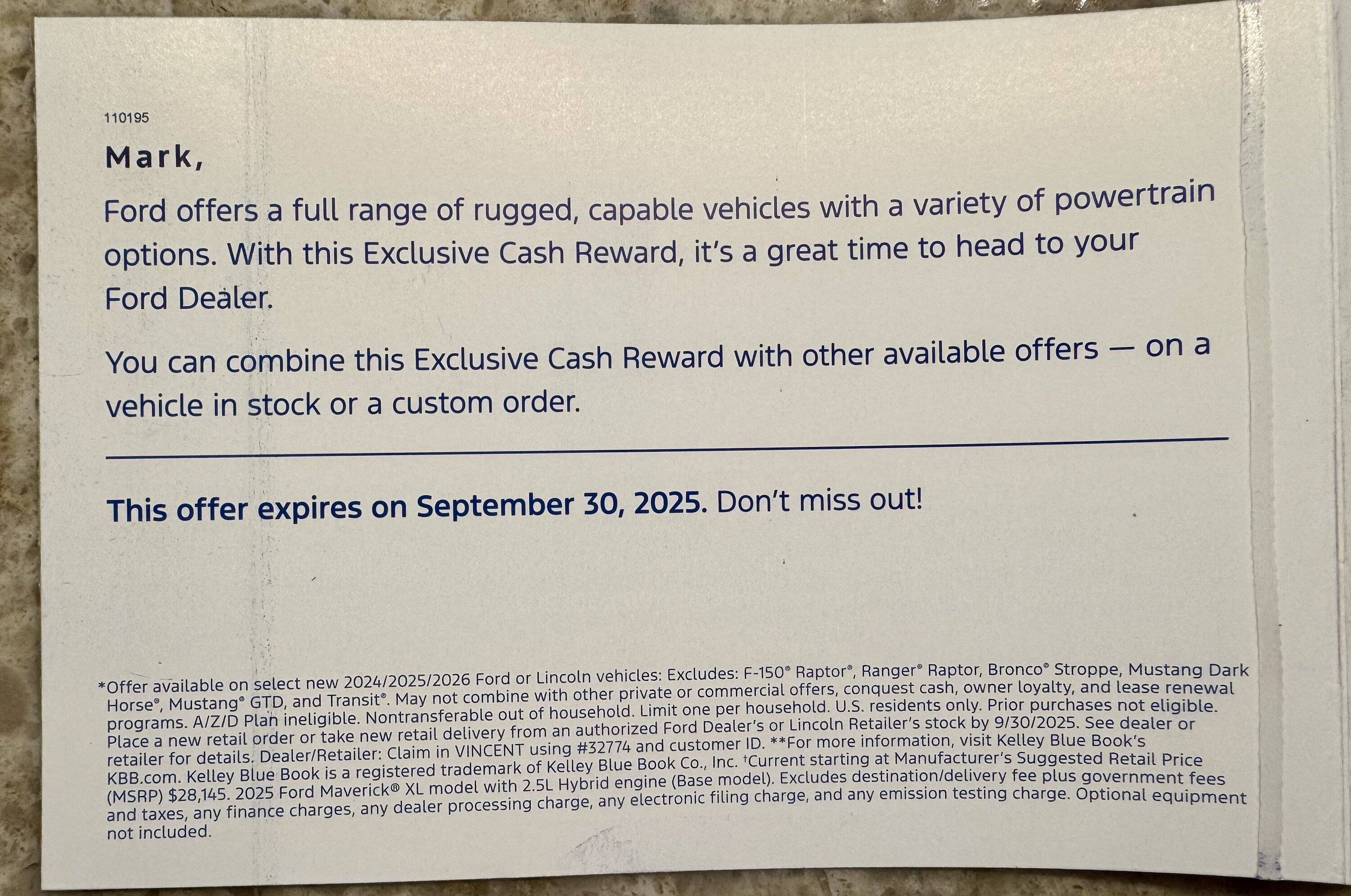 Ford F-150 Lightning $2,000 off Lightning: Exclusive Cash Reward on New Ford Vehicles IMG_4920