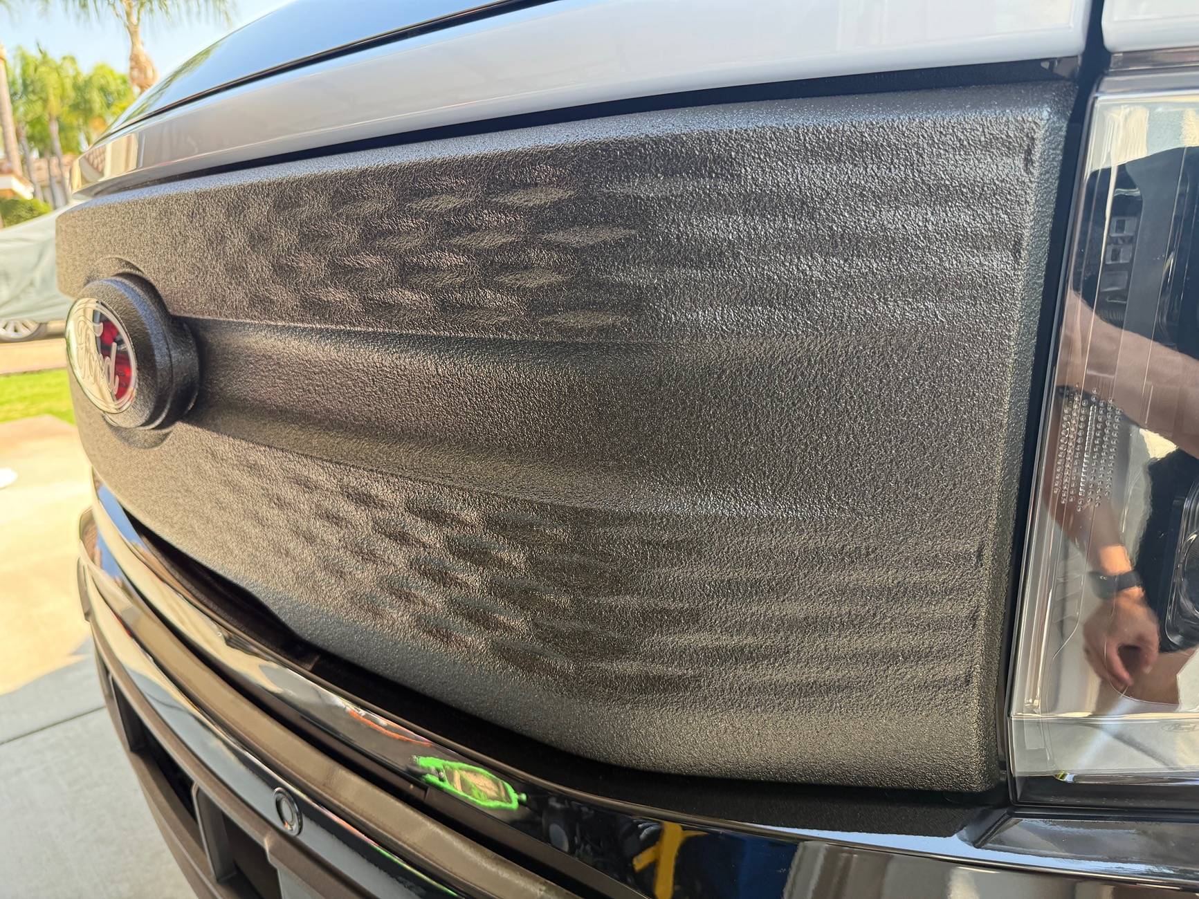 Ford F-150 Lightning Line-X Sprayed Grill IMG_2146