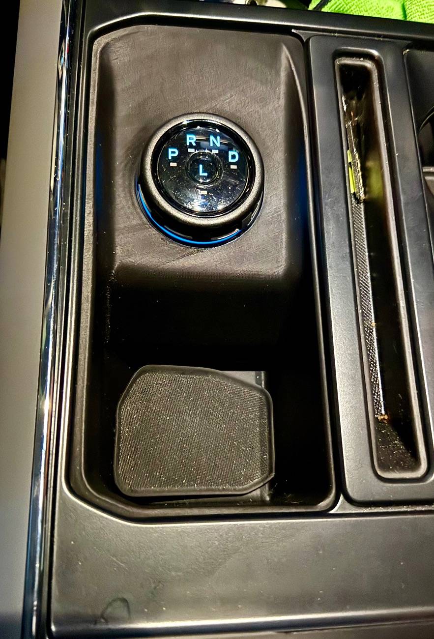 Ford F-150 Lightning Stick to Rotary Shift Knob Conversion w/ 3D Printed Rotary Shifter Holder IMG_3123