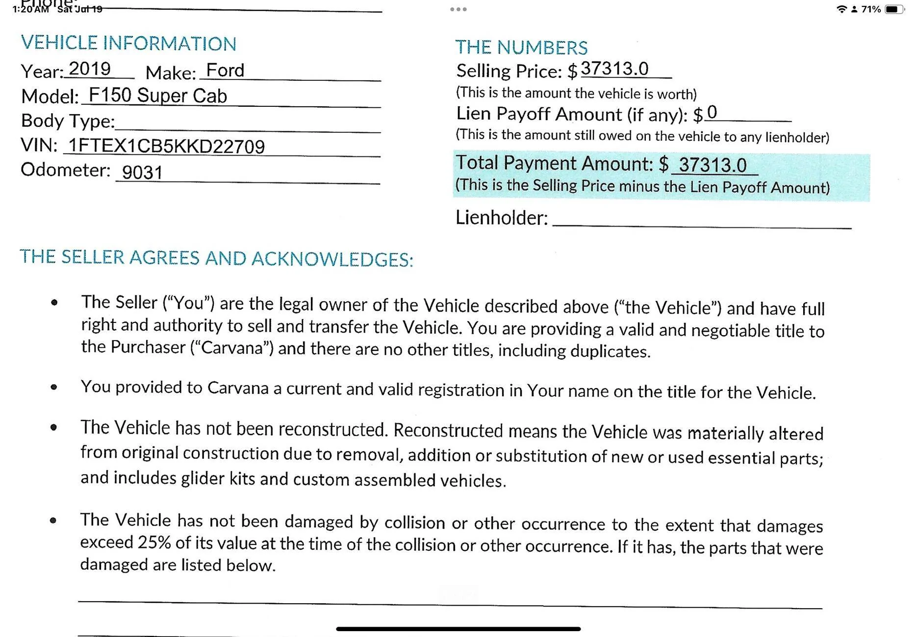 Ford F-150 Lightning Purchased Demo - now being told out of warranty in March, but I've only had the truck 2 years IMG_0015