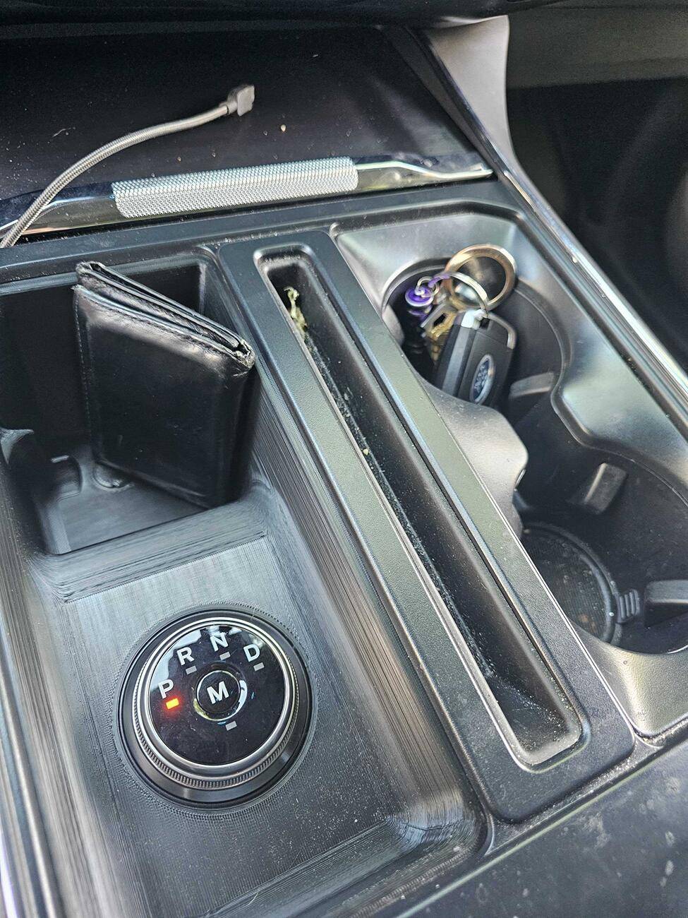Ford F-150 Lightning Stick to Rotary Shift Knob Conversion w/ 3D Printed Rotary Shifter Holder 1753034805925-bl