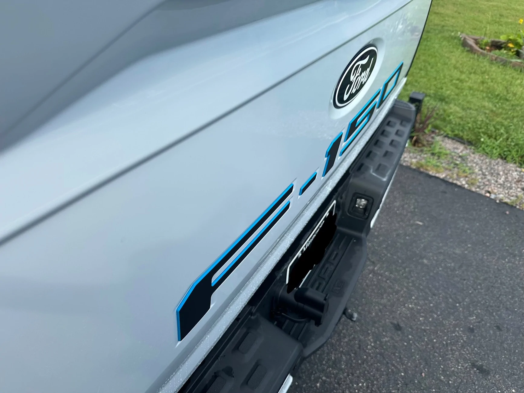 Ford F-150 Lightning 3D printed tailgate decals IMG_0578