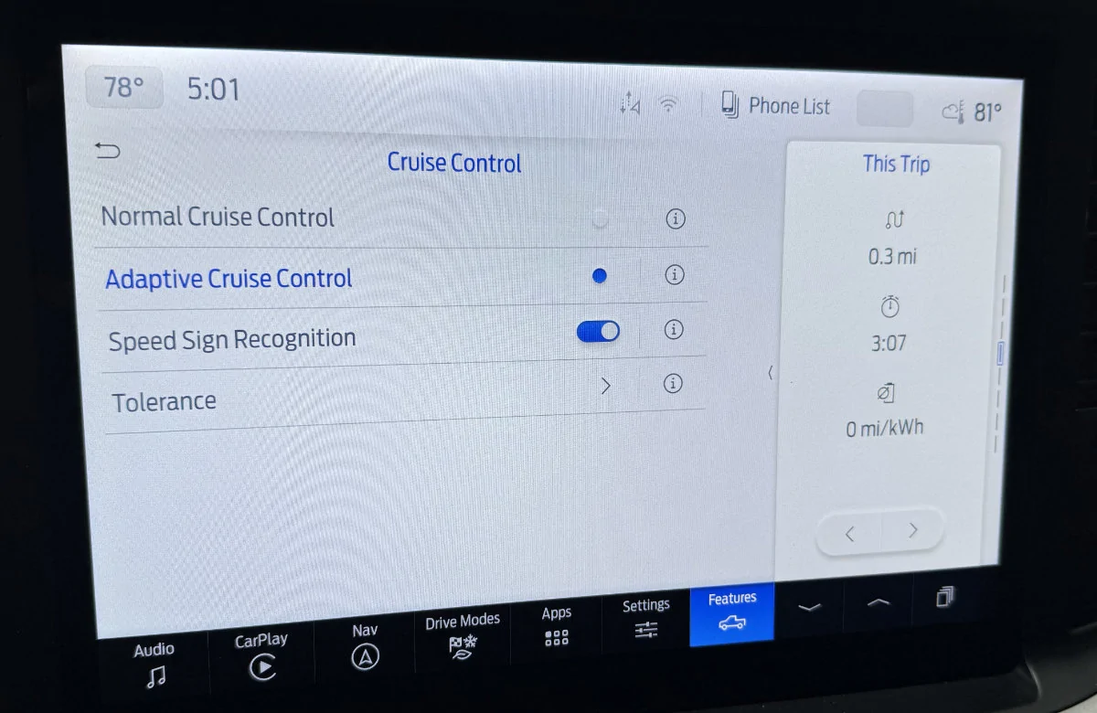 Ford F-150 Lightning DIY: Installing ACC (Adaptive Cruise Control) and LKA (Lane Keep Alert) to 2022 F-150 Lightning XLT screen