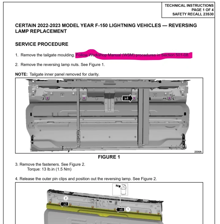 Ford F-150 Lightning Looking for rear lightbar removal instructions. Lightning Tailgate Moulding