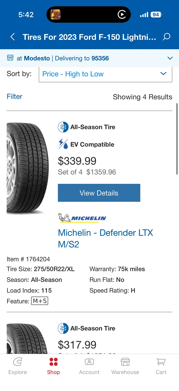 Ford F-150 Lightning 2022 Platinum 22" replacement tires needed - which one would you choose? IMG_2272