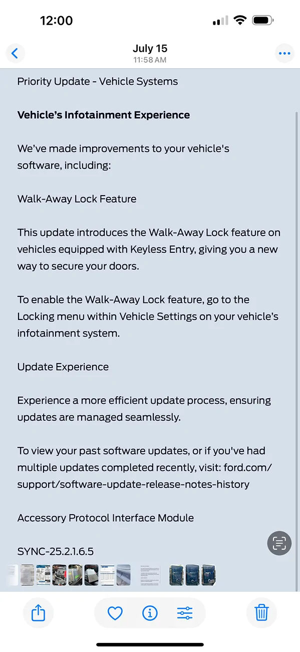 Ford F-150 Lightning Anyone get BC 1.4 before Walk Away Lock? IMG_4671