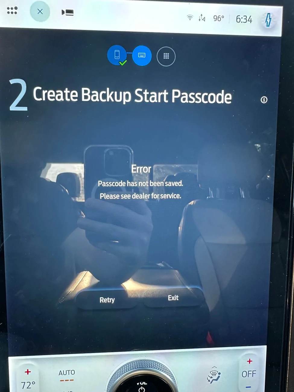 Ford F-150 Lightning Create Backup Start Passcode Error after upgrading iPhone IMG_4687