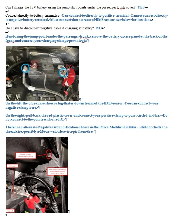 Ford F-150 Lightning Stop Safely Now on start where to connect neg for battery charger-info