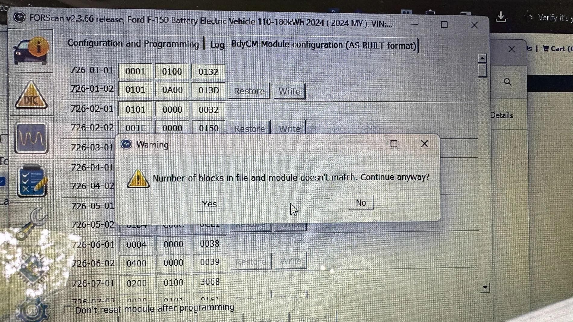 Ford F-150 Lightning Uploading AS-BUILT file error IMG_0811