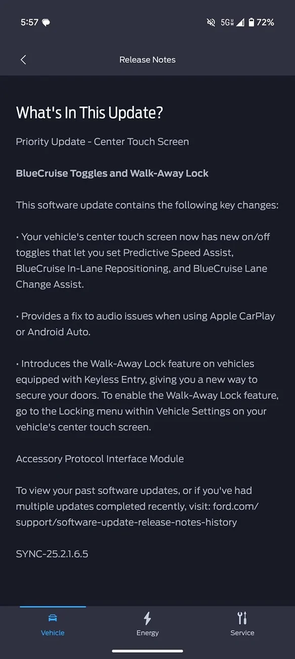 Ford F-150 Lightning PU-Sync-25.2.1.6.5 - Walk Away Lock Toggles UPDATE POST# 95 IMG_8820