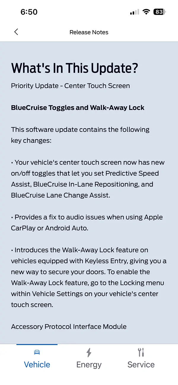 Ford F-150 Lightning PU-Sync-25.2.1.6.5 - Walk Away Lock Toggles UPDATE POST# 95 IMG_3397