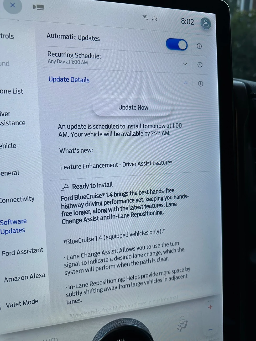 Ford F-150 Lightning Finally got the BlueCruise 1.4 OTA update (23 Lariat ER) IMG_9584