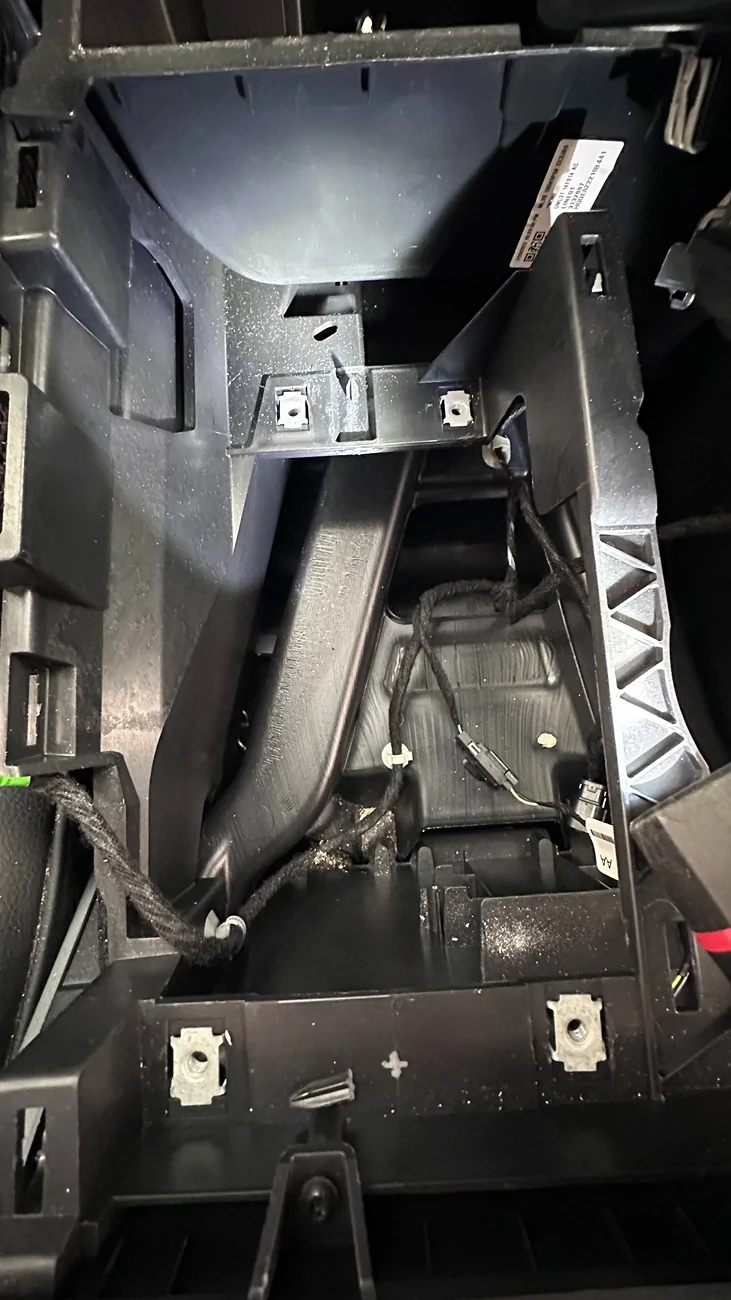 Ford F-150 Lightning SUCCESS! ROTARY DIAL installation with  12" screen - without removing upper trim center console Shifter cavity
