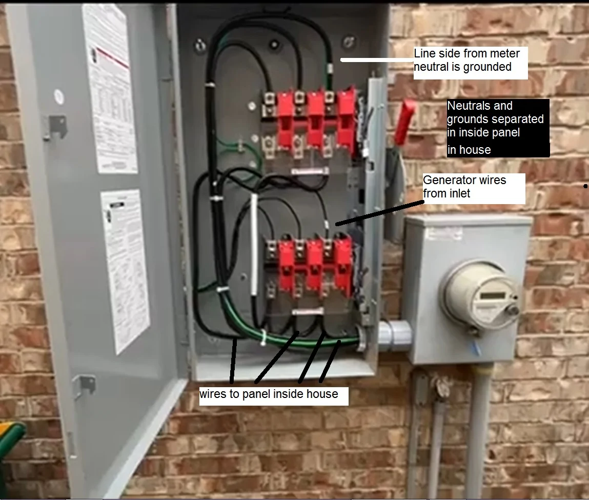 Ford F-150 Lightning Lightning powering house - 3-pole transfer switch-wired
